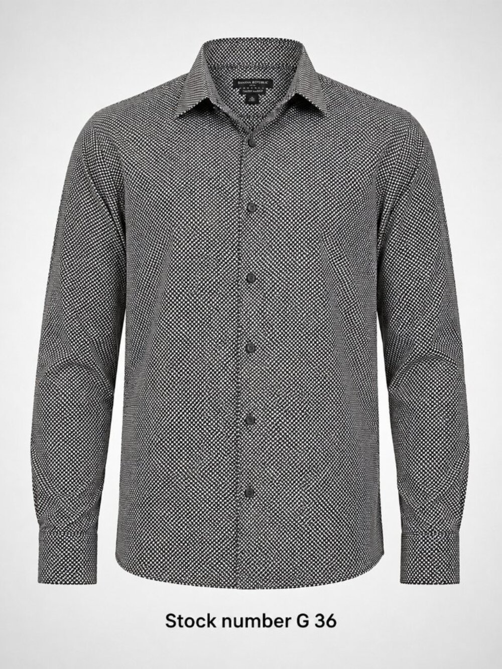 Van Heusen Flex Slim Fit Stretch Print Shirt 17.5 32/33 (G36)